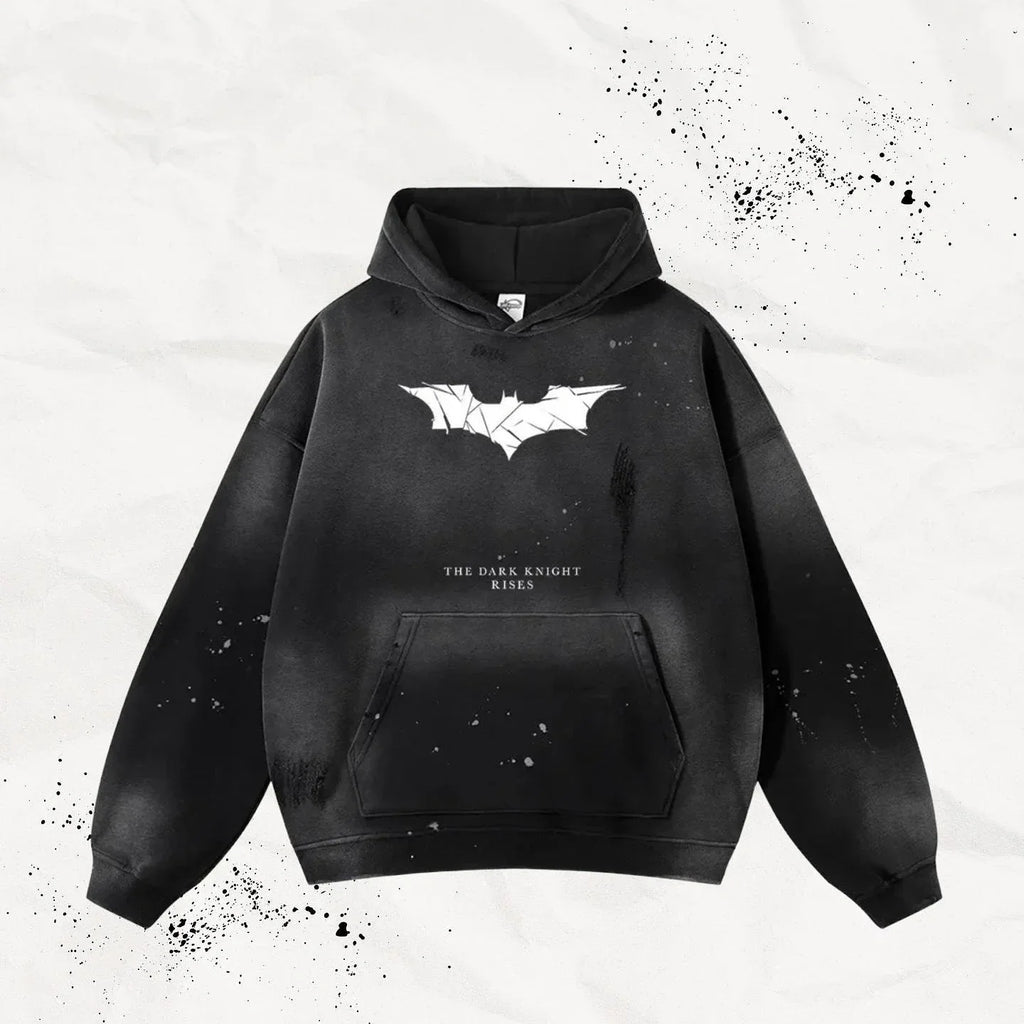 Oversized Black Bat Hoodie