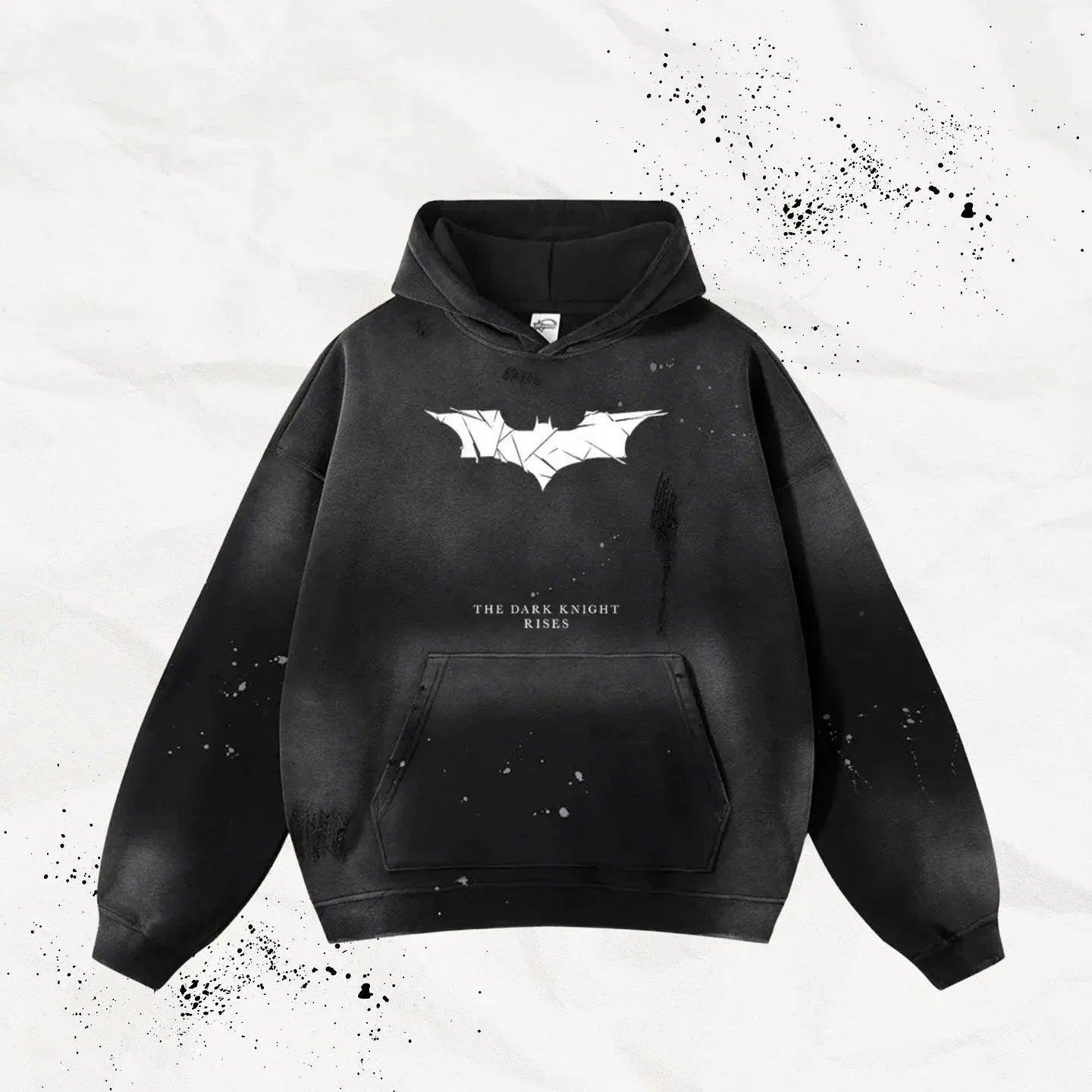 Oversized Black Bat Hoodie