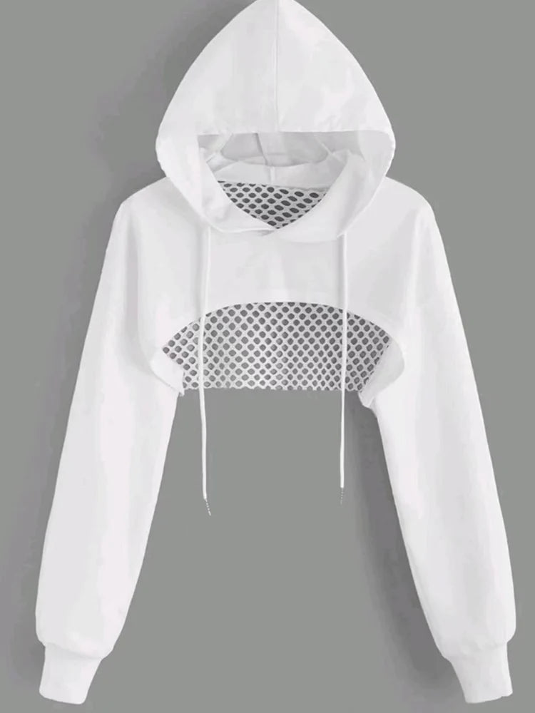 Backless Sports Cropped Hoodie