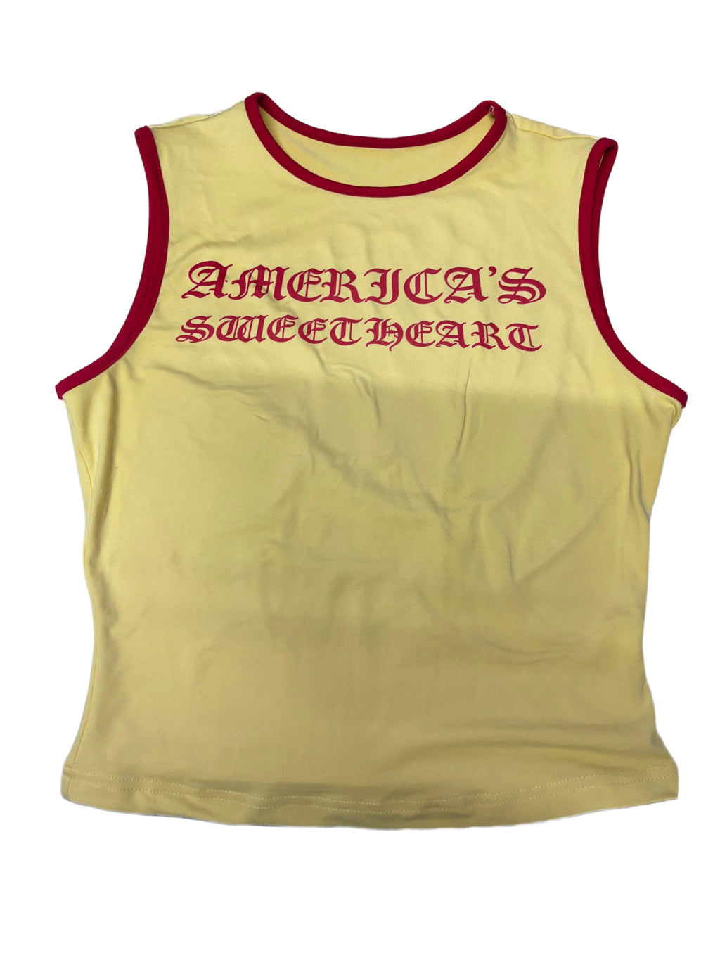 Women Hot Girl America's Sweetheart Graphic Crop Tank Top