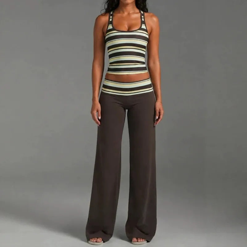 Y2K Striped Street Set