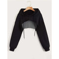 Backless Sports Cropped Hoodie