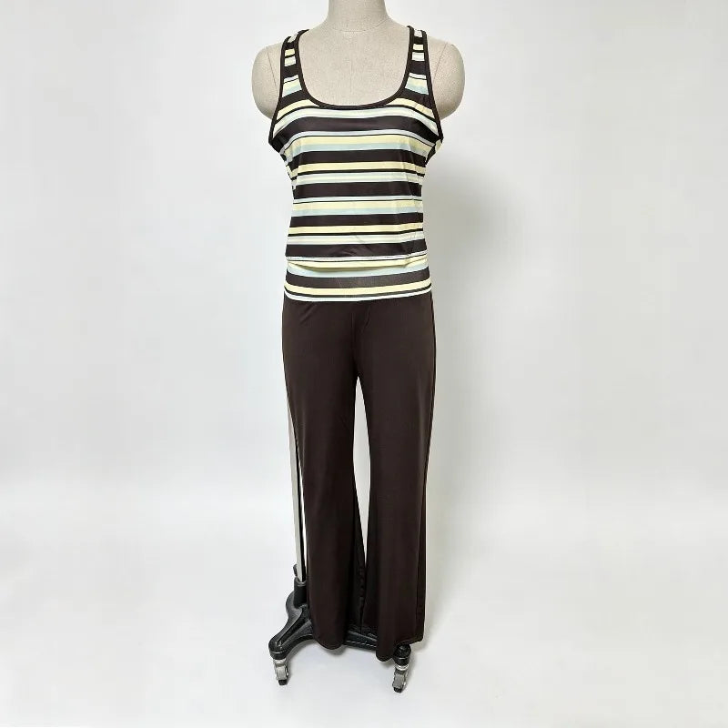 Y2K Striped Street Set