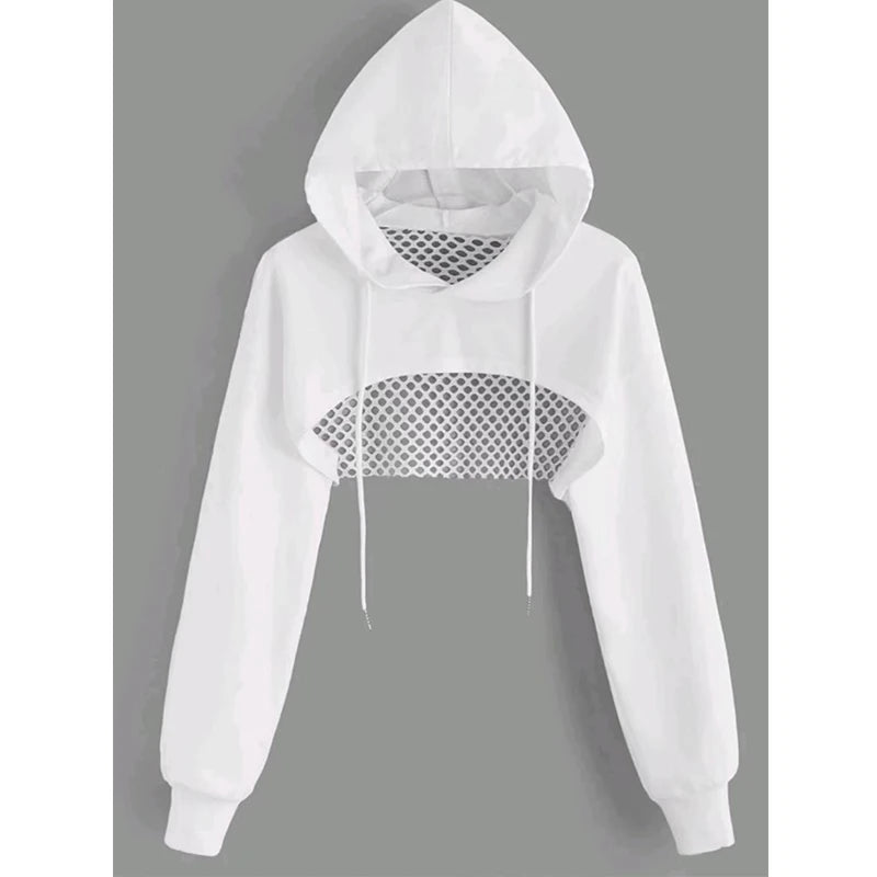 Backless Sports Cropped Hoodie